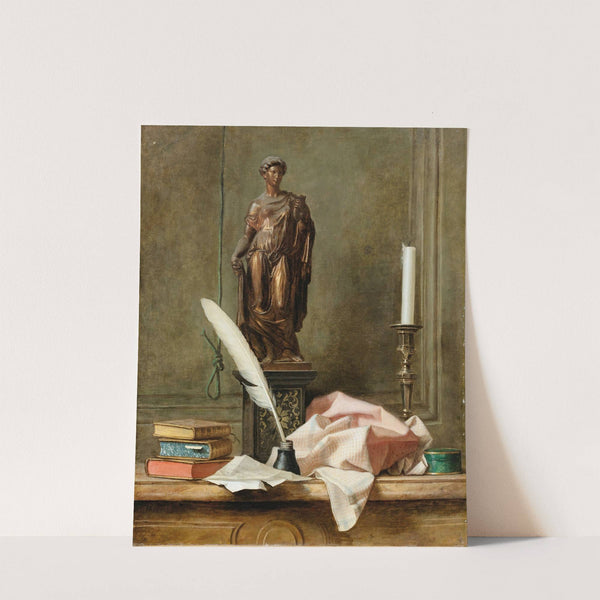 Still life with a statue and an inkwell by Thomas Germain Joseph Duvivier