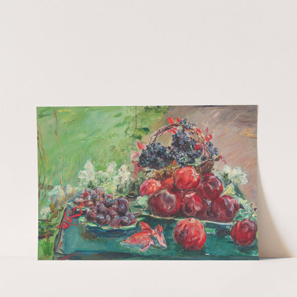 Still life with apples, grapes, and plums. by Max Slevogt