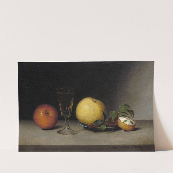 Still Life with Apples,Sherry and Tea Cake by Raphaelle Peale