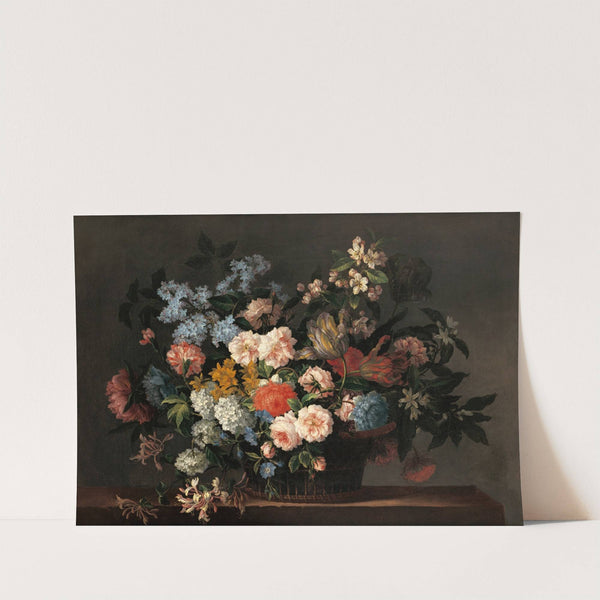 Still life with basket of flowers (1690s) by Jean-Baptiste Monnoyer