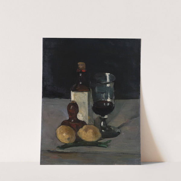 Still Life with Bottle, Glass, and Lemons (1867–69) by Paul Cézanne