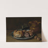 Still Life with Bread, Salami, and Nuts by Giacomo Ceruti