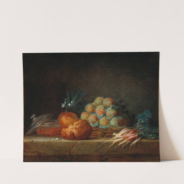 Still Life with Brioche, Fruit and Vegetables (1775) by Anne Vallayer-Coster