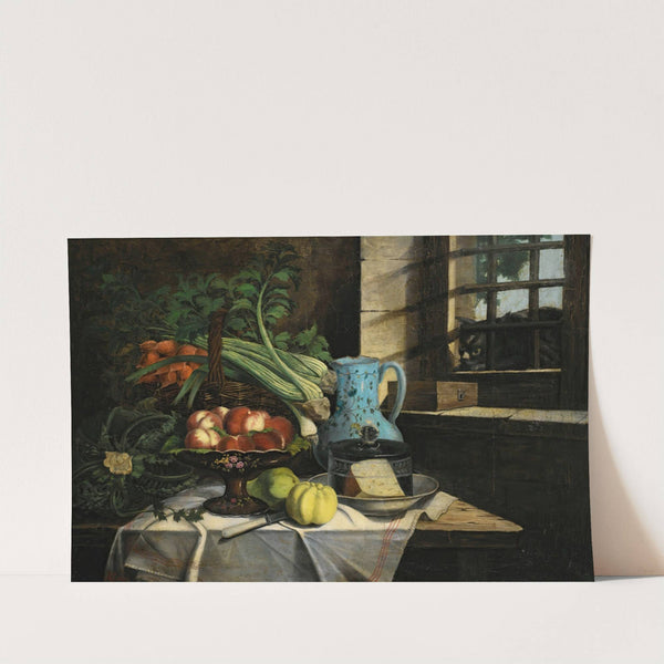 Still life with cat by Adèle Evrard