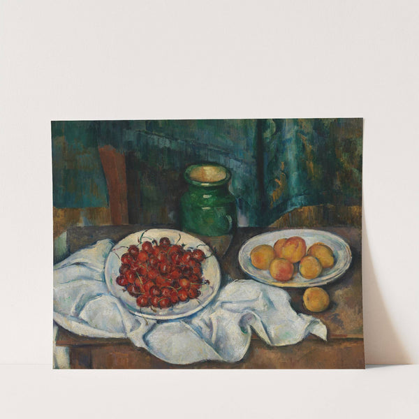 Still Life With Cherries And Peaches (1885-1887) by Paul Cézanne