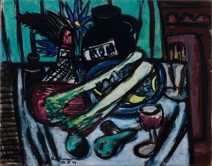 Still Life with Chianti Bottle and Celery (1949)