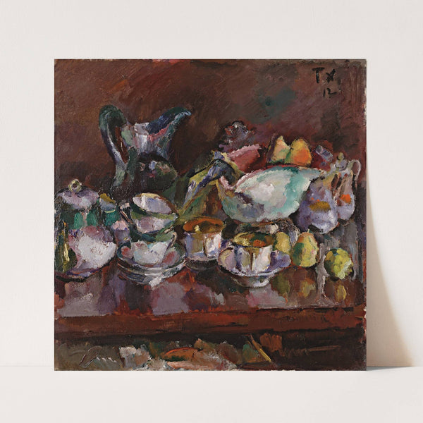 Still Life with Coffee Cups (1912) by Anton Faistauer