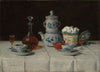 Still life with coffee setting and cognac bottle (1882)