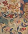 Still life with colored eggs