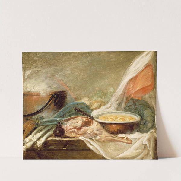 Still Life with Eggs and a Leg of Mutton (1780-90) by French School