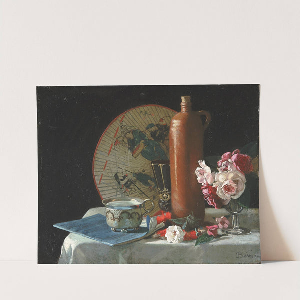 Still Life with Fan and Roses by Thomas Hovenden