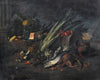 Still life with fish and mushrooms