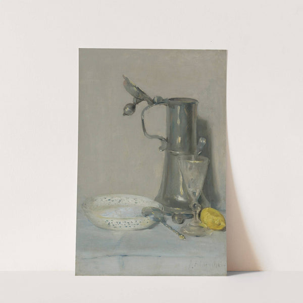 Still Life With Flagon, Glass And Bowl by Julian Alden Weir