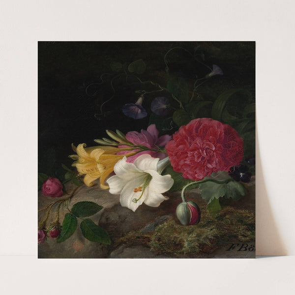 Still Life with Flowers (1867) by Frants Diderik Bøe