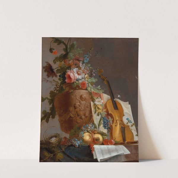 Still life with flowers and a violin (circa 1750) by Jean-Jacques Bachelier