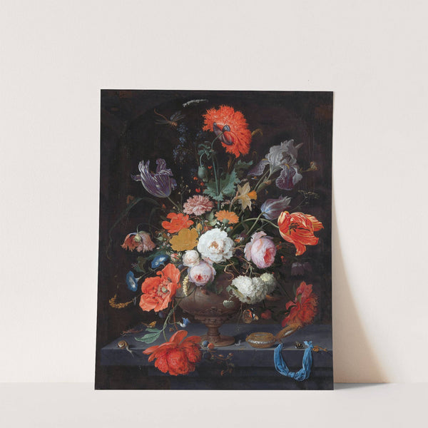 Still Life with Flowers and a Watch (c. 1660 - c. 1679) by Abraham Mignon
