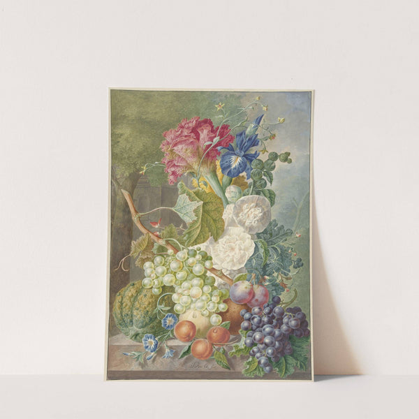 Still Life with Flowers and Fruit by Jan Van Os