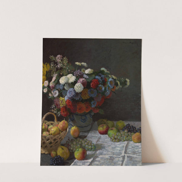Still Life with Flowers and Fruit (1869) by Claude Monet