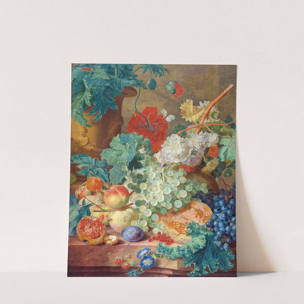 Still Life with Flowers and Fruit by Jan van Huysum