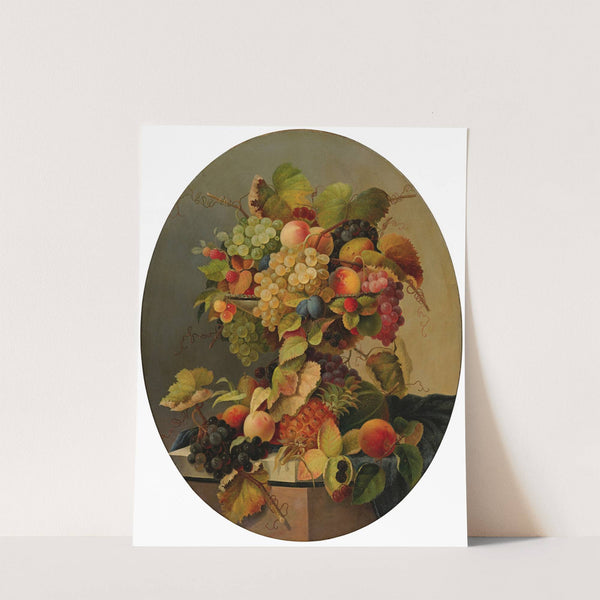 Still Life With Flowers And Fruit by Charles Baum