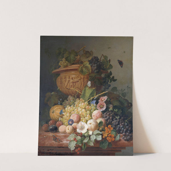 Still Life with Flowers and Fruit by Eelke Jelles Eelkema