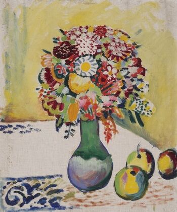 Still Life with Flowers and Three Apples — size preview