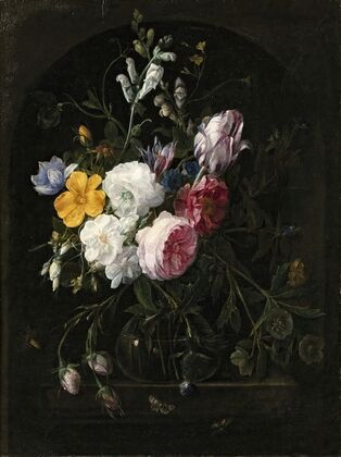 Still Life With Flowers In A Crystal Vase