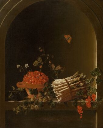 Still Life with Fruit and Asparagus