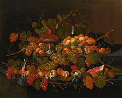 Still Life With Fruit And Champagne