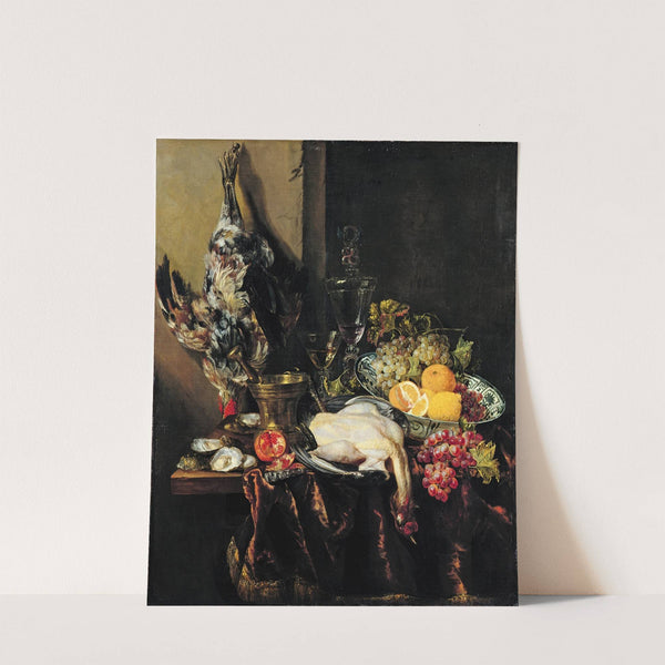 Still life with Fruit and Fowl by Abraham van Beijeren