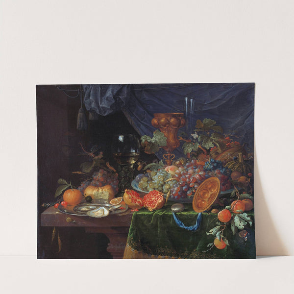 Still Life with Fruit and Oysters (1660 - 1679) by Abraham Mignon