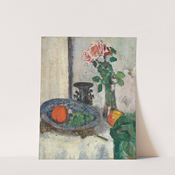 Still Life With Fruit And Roses by George Leslie Hunter