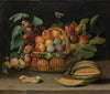 Still Life With Fruit In A Wicker Basket, With A Cut Melon (1636)