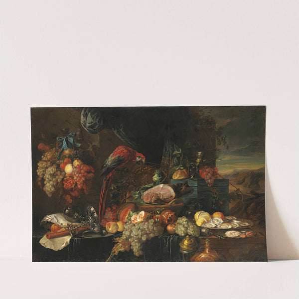 Still Life With Fruit, Oysters And A Parrot by Jan Davidsz de Heem