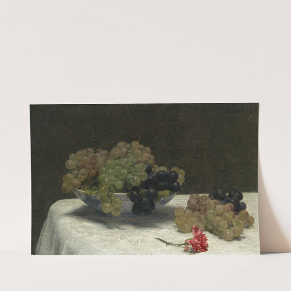 Still Life with Grapes and a Carnation by Henri Fantin-Latour