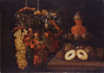 Still Life with grapes and cakes