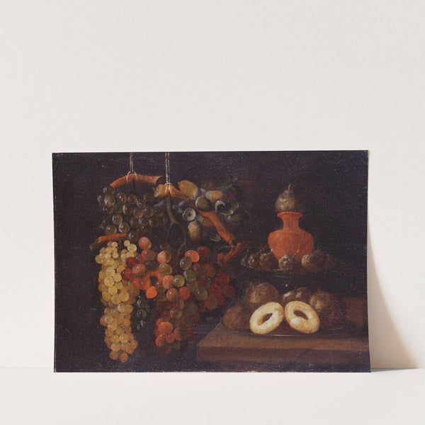 Still Life with grapes and cakes (1630-1640) by Juan de Espinosa