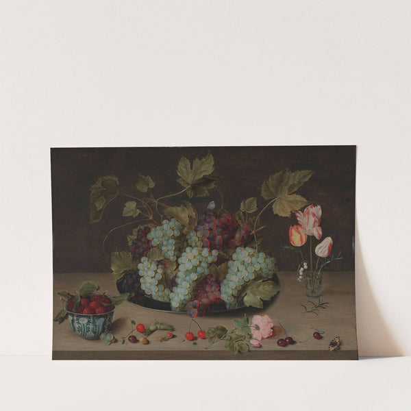 Still-life with Grapes, Flowers, and Berries in a Wanli Bowl by Isaak Soreau