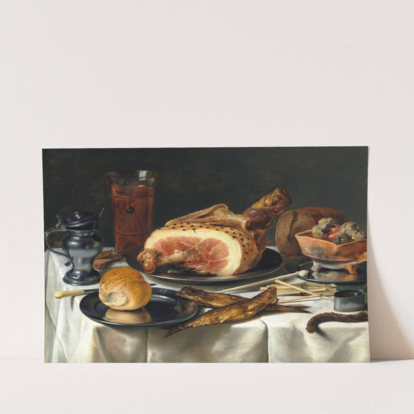 Still Life with Ham by Pieter Claesz