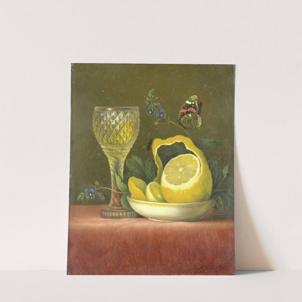 Still Life with Lemon and Cut Glass by Maria Margaretha van Os