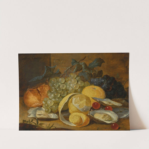 Still life with lemons, oysters and cherries by Alexander Coosemans