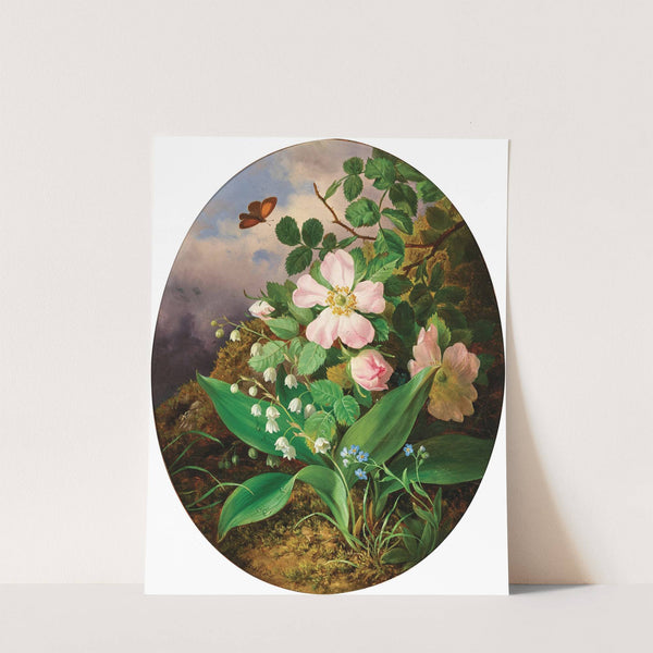 Still Life with Lily of the Valley, Pansies and Wildroses by Josef Lauer