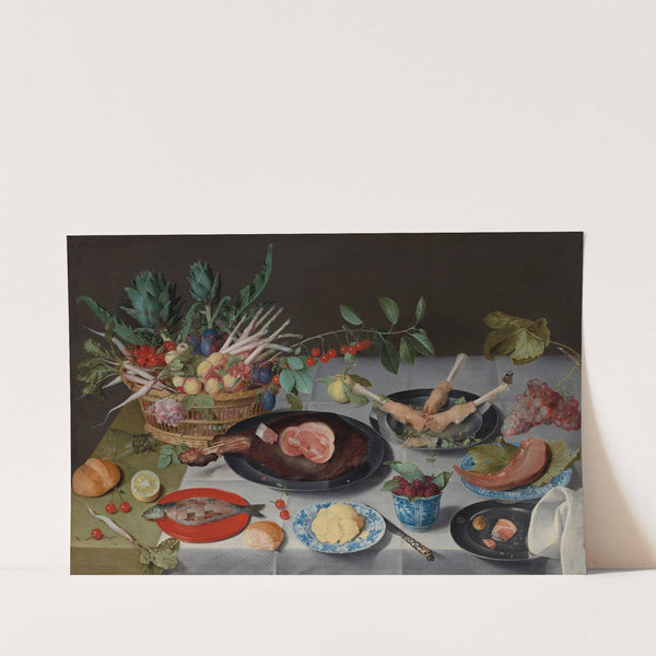 Still Life with Meat, Fish, Vegetables, and Fruit (c. 1615–20) by Jacob van Hulsdonck