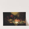 Still Life with Melon, Grapes, and Oranges (1880) by George William Whitaker