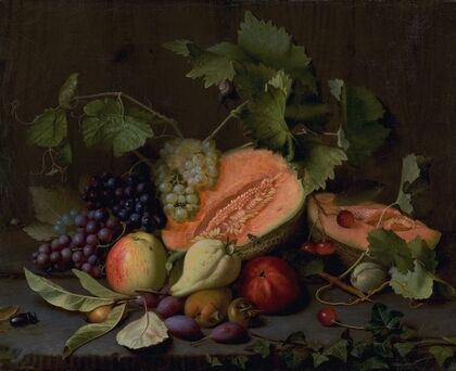 Still Life With Melons And Grapes