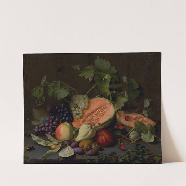 Still Life With Melons And Grapes by Otto Didrik Ottesen