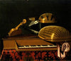 Still Life with Musical Instruments and Books