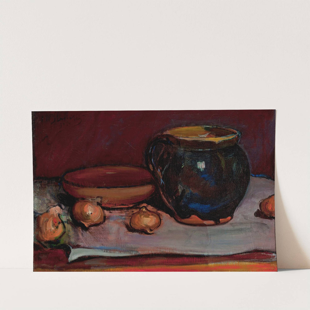 Still life with onions (1905) by Władysław Ślewiński