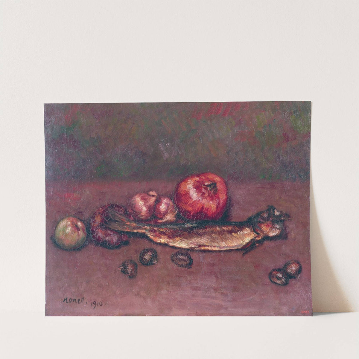 Still Life with Onions and Herring by Isidre Nonell