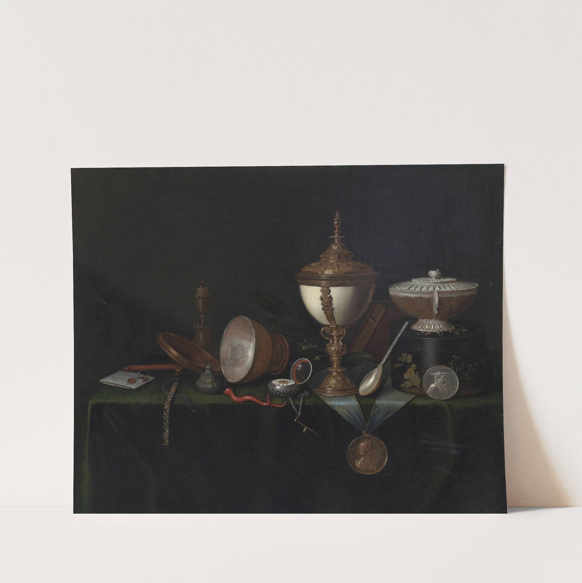 Still Life with Ostrich Egg Cup and the Whitfield Heirlooms by Pieter Gerritsz. van Roestraeten